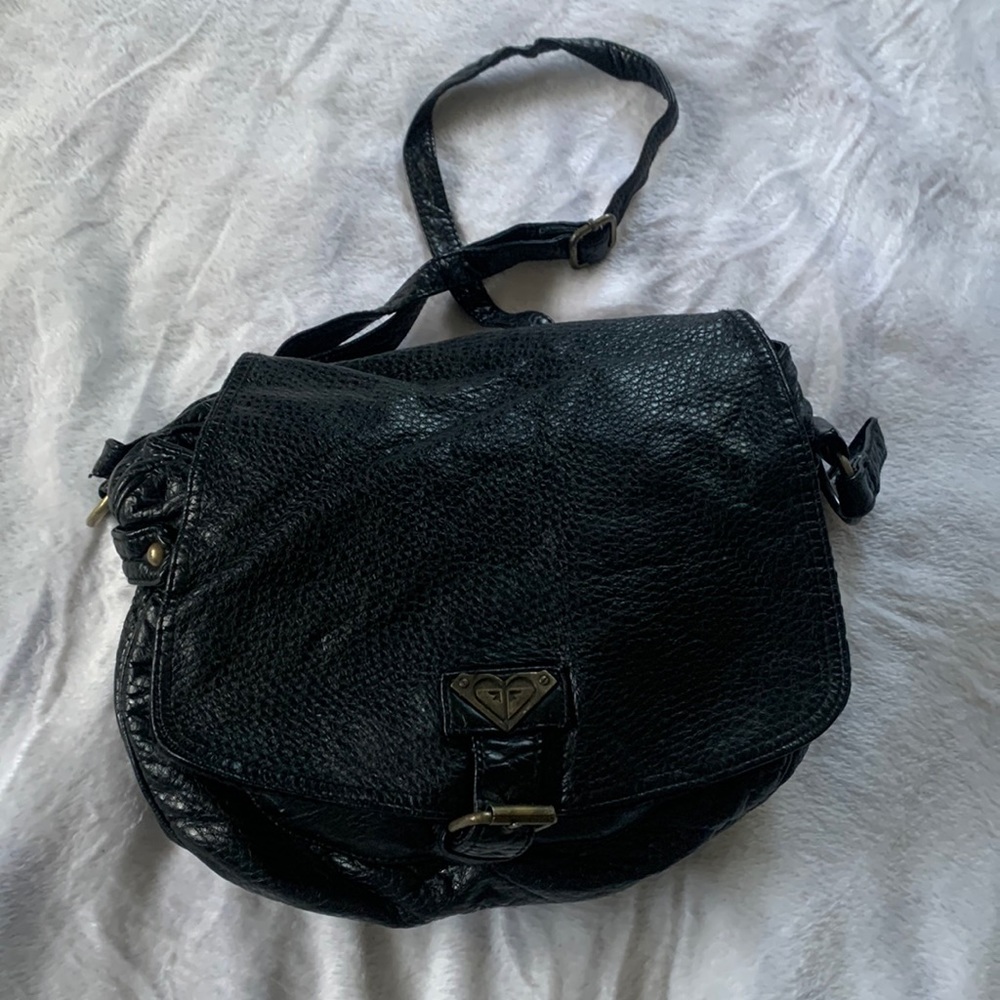 Roxy black Faux Crossbody shoulder bag